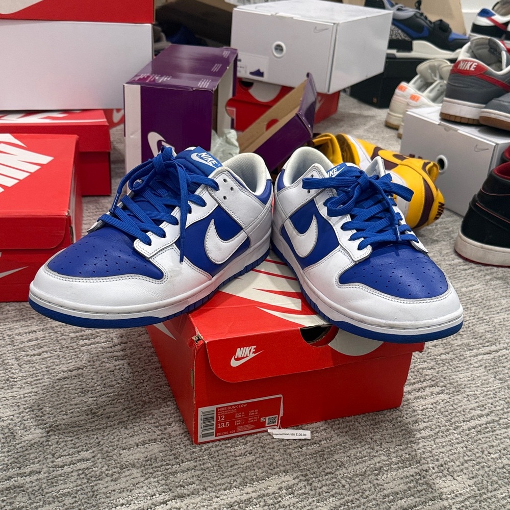 Nike Low Dunk Reverse Kentucky. Royal Blue and White. Size 12 Great condition